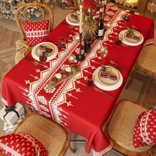 Nappe Enduite - Festin Hivernal Écarlate